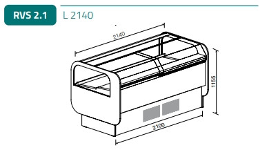Süteményes hűtő - FB Ranieri Lumina RVS 2.1