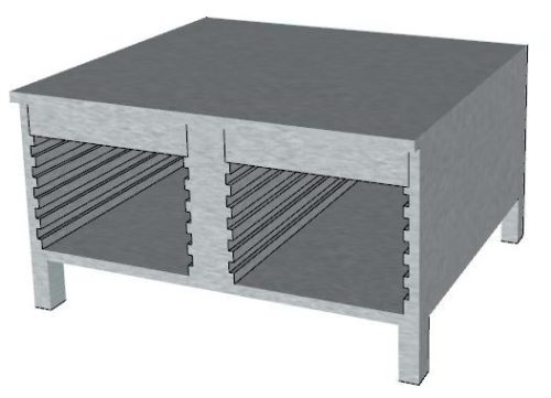 Rozsdamentes Munkaasztalok - készüléktartó állvány multifunkciós főzőberendezéshez