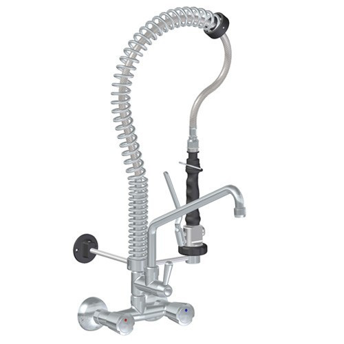 Csaptelepek és zuhanyok - Fali zuhany, MINI, kétgombos csapteleppel és kifolyóval