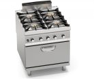 Ipari gáztűzhely - Berto's SG9F4PS+FG 4 égős, gázos alsó sütővel