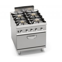  Ipari gáztűzhely - Berto's SG9F4PS+FG 4 égős, gázos alsó sütővel