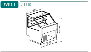Süteményes hűtő - FB Ranieri Virna FVS 1.1