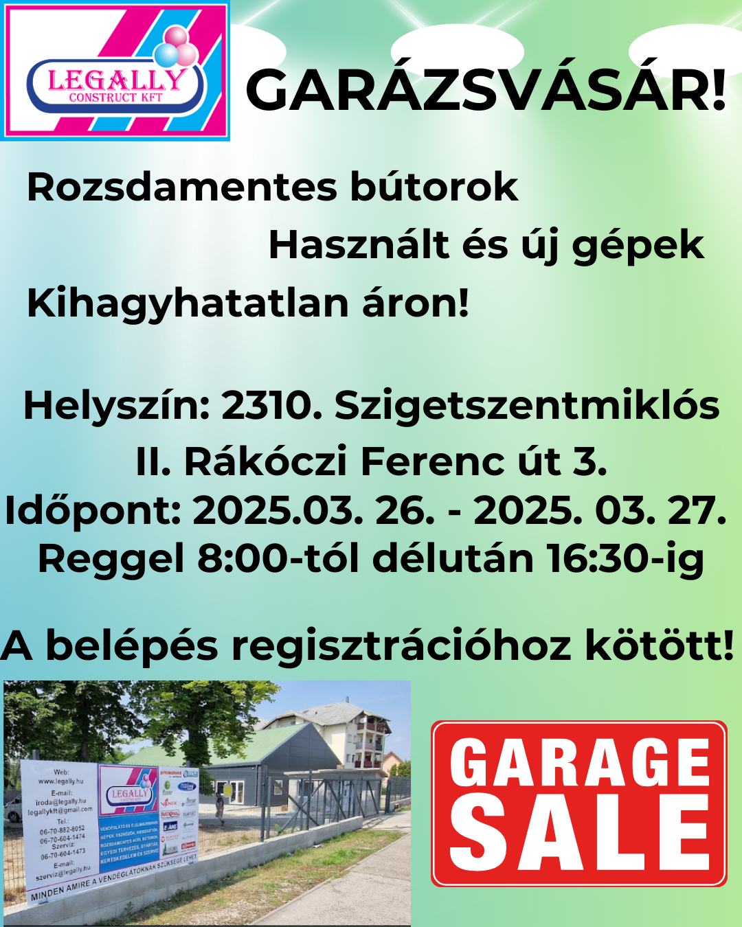 Tavaszi garázsvásár a Legallynál
